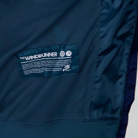 Nike Men's teal The Windrunner lightweight jacket in Squadron Blue / Sail size L - Picture 6 of 16